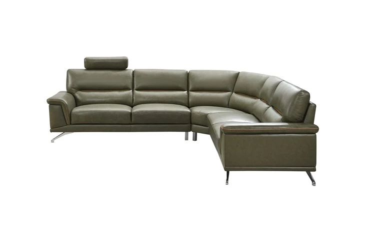 Green Leather Sectional Sofa