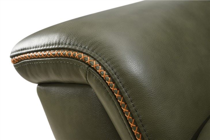 Green Leather Sectional Sofa