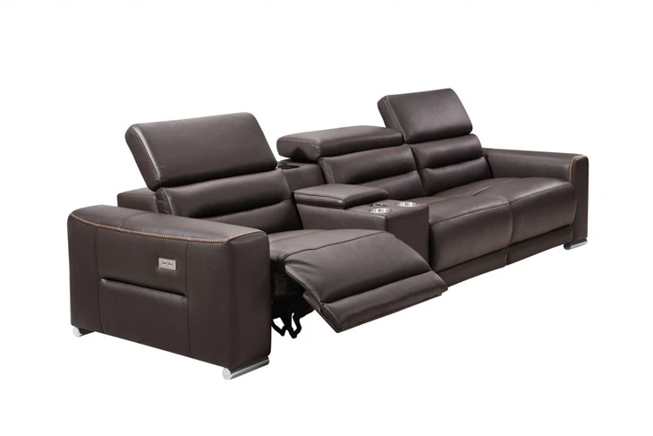Power Reclining Leather Sectional