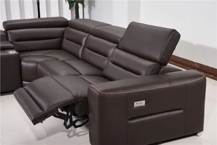 Power Reclining Leather Sectional